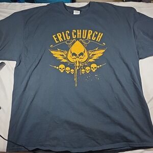 ERIC CHURCH CONCERT TOUR SHIRT T-SHIRT Men's 2XL BLACK GOLD